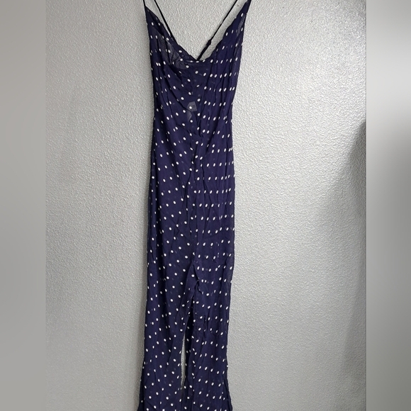 ASOS Pants - ASOS Navy Blue Polka Dot Jumpsuit    Size 8